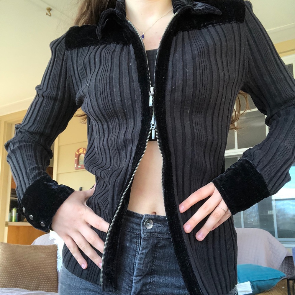Black Vintage CAbi Double Zip Jacket